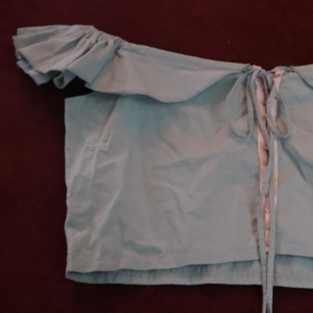 green off the shoulder top